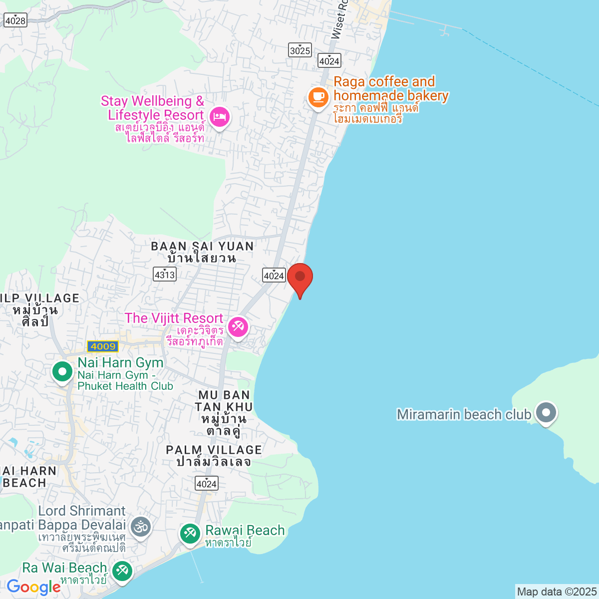 Map for 7.796270918,98.33702187